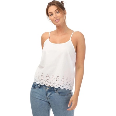 Only Потник Only Lou Life Broderie Anglaise Cami Top - White