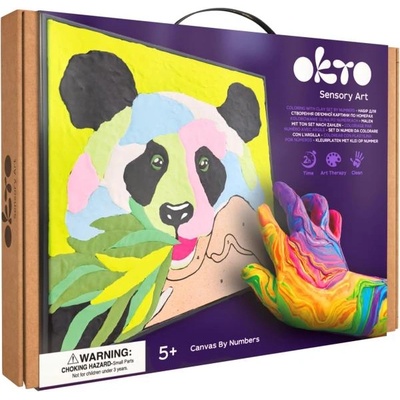 OKTO Panda комплект за рисуване върху платно 30x30 см