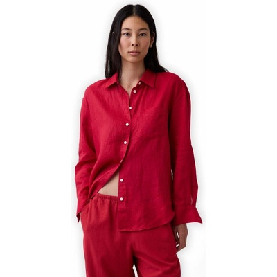Gap 882924-09 Lněná oversize košile Červená