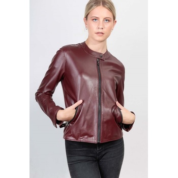 Leonardo Дамско кожено яке - Бордо 987707 #266695 (266695_Бордо)