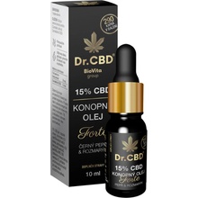 Dr.CBD 15% CBD konop.olej Forte č.pepř rozmar.10 ml