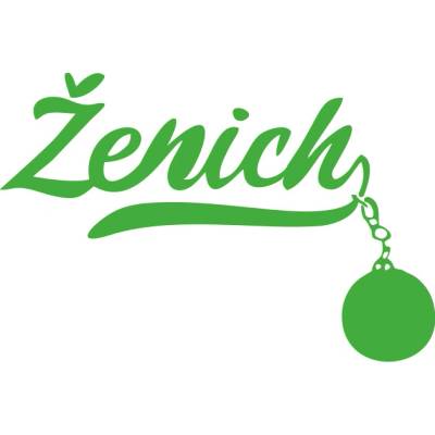 ON-DESIGN Potisk ŽENICH Barva: neon green, Velikost motivu: 8 cm