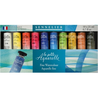 Sennelier La Petite Aquarelle Sada akvarelových barev v tubě 10x21ml