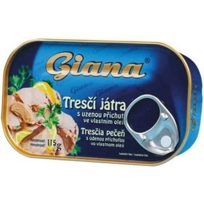 Giana Tresčí játra s uzenou příchutí 460 g