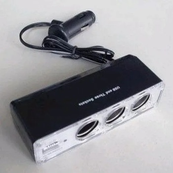 Image 1 of Olesson Разклонител за запалка на автомобил 1: 3 + usb