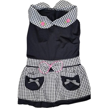 Tiger`s Heart Стилна рокля за куче в черно и каре