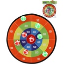 Teddies Terč na suchý zip oboustranný 34cm + míčky 8ks v sáčku