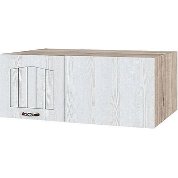 ИРИМ Горен ъглов кухненски шкаф Сити АРФ-Бяло фладер-04-113 десен 90 см