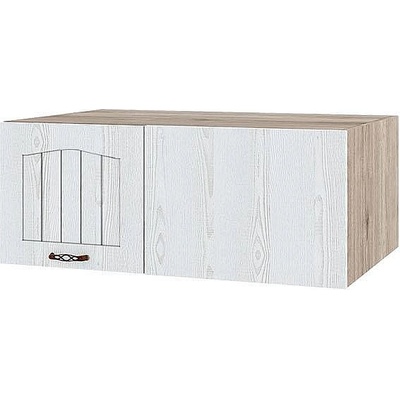 ИРИМ Горен ъглов кухненски шкаф Сити АРФ-Бяло фладер-04-113 десен 90 см