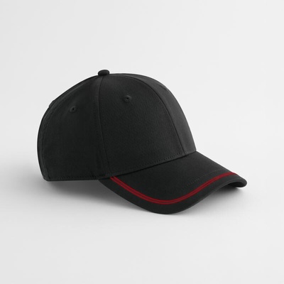 Beechfield K Match Day B 166R 6 panelová COT53166R81499 black/red Černá/červená