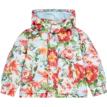 Image 1 of GUESS Есенно яке с качулка в небесно синьо покрито с цветя за мини момиче Guess