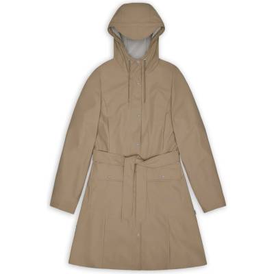 Rains Дамско водоустойчиво яке Rains Women's Curve Long Jacket W3 Waterproof jacket - Beige - размер XL (102-4547-0615)