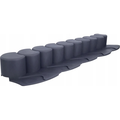 Plast Zahradní lem 410 cm x 7 cm šedý