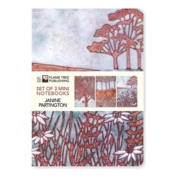 Flame Tree Publishing Janine Partington Set of 3 Mini Notebooks