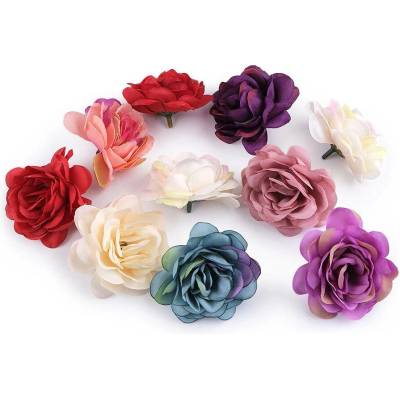 Umělý květ růže Ø5-6 cm - mix variant (10 ks)