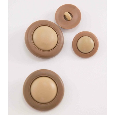 Gombík so spodným prišitím - béžový dvojfarebný - priemer 2,2 cm