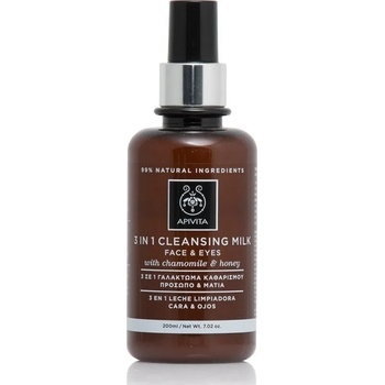 Image 1 of APIVITA Почистващо мляко 3 в 1 мед и лайка, Apivita , 200 мл