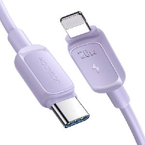 JOYROOM Кабел за зареждане Joyroom Multi - Color Series A14 USB - C / Lightning 20W - Лилав / 1.2m KP41446