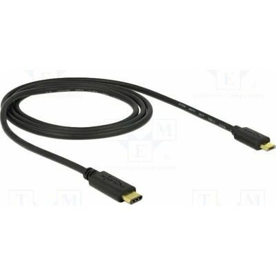 Delock 83334 USB 2.0; USB B micro vidlice USB C vidlice zlacený 2m