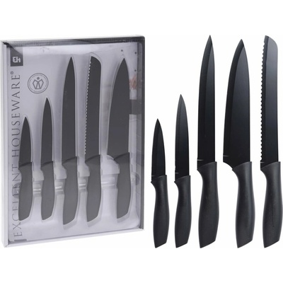 Excellent Houseware Kuchyňský nůž Black sada 5 ks