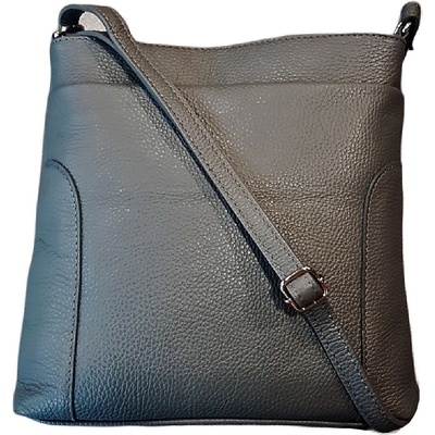 Vera Pelle dámská crossbody kabelka kožená 1511 DGREY šedá