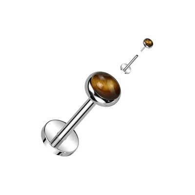 Šperky4U piercing do brady PUSH IN labreta titan TIT1320