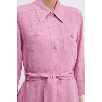 Luisa Spagnoli рокля тип риза от лен Polesana (543082)