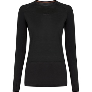 Icebreaker Дамско мериносово термобельо Icebreaker Women's Merino 125 Zoneknit L/S Crewe Merino base layer - Black (115-2440-0114)