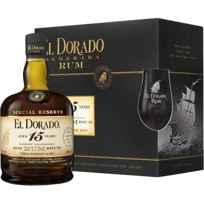 El Dorado Special Reserve 15y 43% 0,7 l (dárkové balení 2 sklenice)
