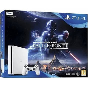 Sony Playstation 4 Slim Glacier White 500GB (PS4 Slim 500GB) Star Wars Battlefront II