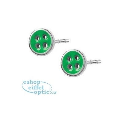 Tribal Náušnice Knoflíčky ESSW29 GREEN