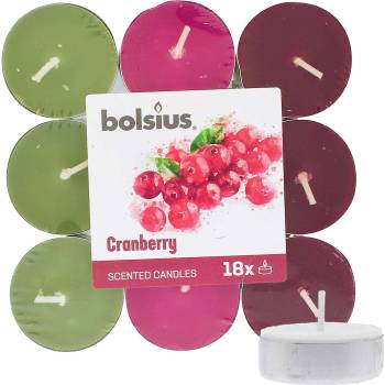 Bolsius Scented Tealights Cranberry 4h чаена свещ 18 бр
