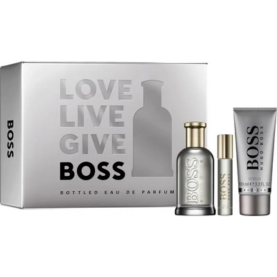 HUGO BOSS BOSS Bottled Подаръчен комплект, парфюмна вода 100ml + парфюмна вода 10ml + душ гел 100ml, мъже