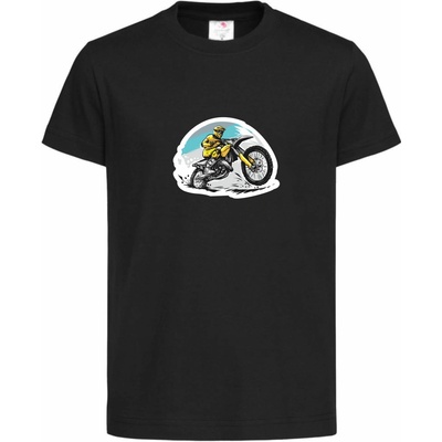 Pískacie tričko detské motocross červená