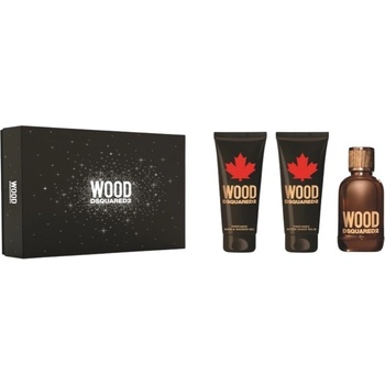 Dsquared2 Dsquared2 Wood For Him Подаръчен комплект за мъже Размер EDT 100 ml + 100 ml душ гел + 100 ml афтършейв балсам