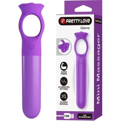 Pretty love giana rechargeable mini vibrator massager purple