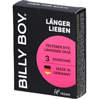 Billy Boy 9 бр. (3х3) Задържащи презервативи Billy Boy Langer Lieben