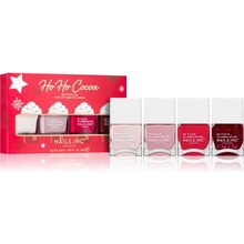 Nails Inc. Ho Ho Cocoa Feeling Merry lak na nechty 14 ml + Oh Hey Holidays lak na nechty 14 ml + Festive Feels lak na nechty 14 ml + Show Your Sparkle lak na nechty 14 ml