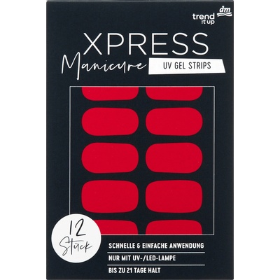trend !t up UV gel samolepicí fólie na nehty 150 Classic Red 12 ks