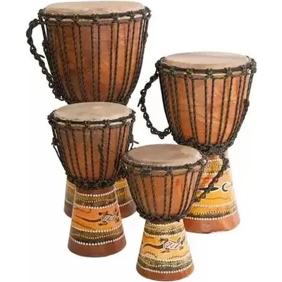 Authentic Djembe s Aboridžinejskou maľbou mahagón 60 CM
