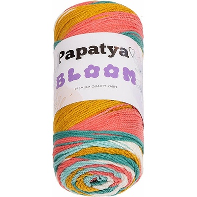 BELLATEX Priadza Papatya Bloom 100 g, 01 biela, horčicová, lososová