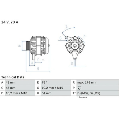 generátor BOSCH 0 986 042 071 BO 0986042071