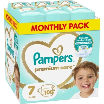 Pampers Памперси Pampers Premium Care 7 XXL Box (15+кг. ) - 108 броя