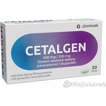 Cetalgen 500 mg/200 mg tbl.flm.20 x 500 mg