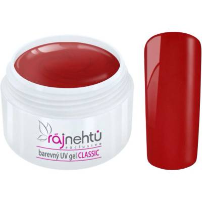 Ráj nehtů Barevný UV gel Classic Red 5 ml