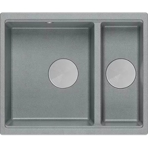 Quadron Logan 150 сива - вградена мивка от неръждаема стомана, композитна, 56x46 см (HCQL5646U5-BS_I) Мивка за вграждане