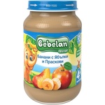 Bebelan Плодово пюре Bebelan Puree - Банани, ябълки и праскови, 190 g (2158) - baby