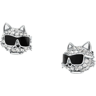Karl Lagerfeld Ikonické náušnice s krystaly Choupette Charms KLAYD21 – Zboží Dáma