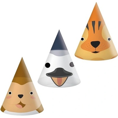 Procos Čepičky papírové Zoo party 6ks – Sleviste.cz