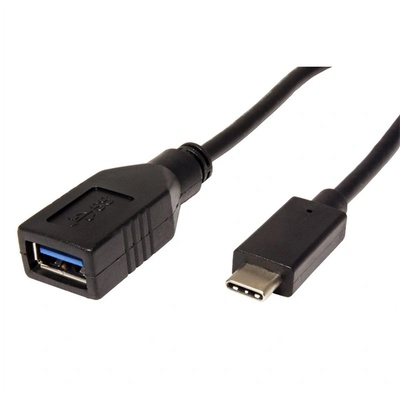 Roline Адаптер USB 3.2 Gen 1 USB-C - USB-A, OTG, M/F, 0, 15 м, черен 11.02. 9030-10 (11.02.9030-10)
